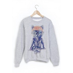 Sweat-Shirt imprimÃ© chat