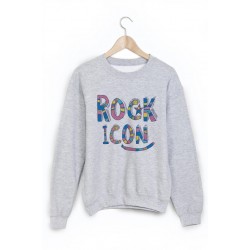 Sweat-Shirt imprimÃ© icone rock