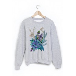 Sweat-Shirt imprimÃ© art fleur