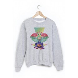 Sweat-Shirt imprimÃ© flamant rose