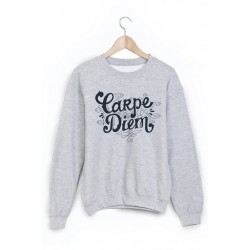Sweat-Shirt imprimÃ© carpe diem 