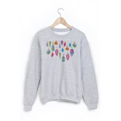 Sweat-Shirt imprimÃ© plume hippie