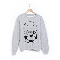 Sweat-Shirt imprimÃ© ballon foot rugby