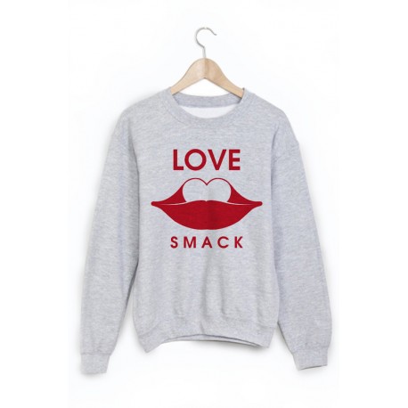 Sweat-Shirt imprimÃ© bouche love 