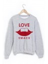 Sweat-Shirt imprimÃ© bouche love 