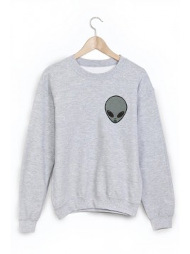 Sweat-Shirt imprimé extra terrestre