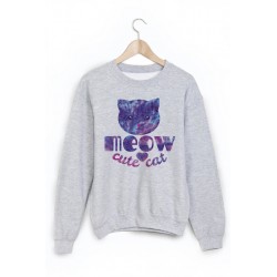 Sweat-Shirt imprimÃ© CHAT 