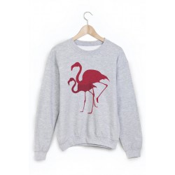 Sweat-Shirt imprimÃ© flamant rose