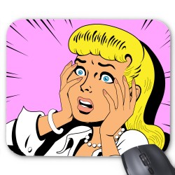 Tapis de souris pop art rose 