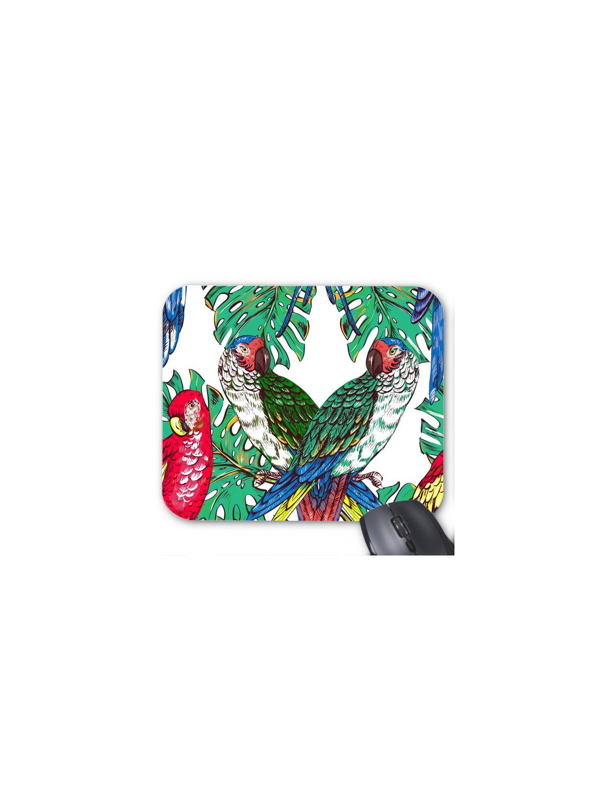 Tapis de souris perroquet tropical