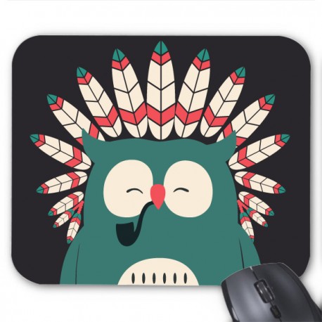 Tapis de souris hibou indien 