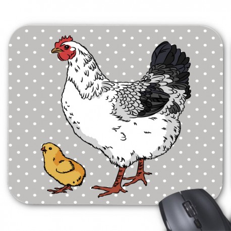 Tapis de souris poule 