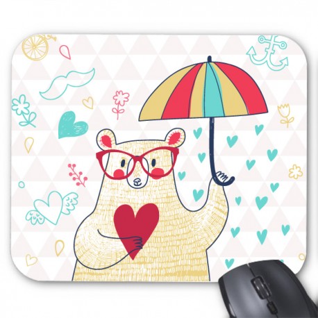 Tapis de souris illustration ours 