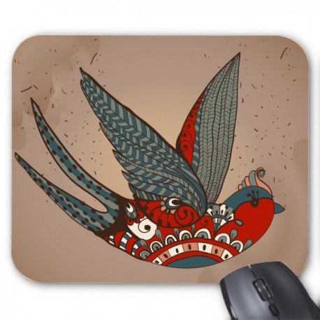 Tapis de souris illustration oiseau hirondelle