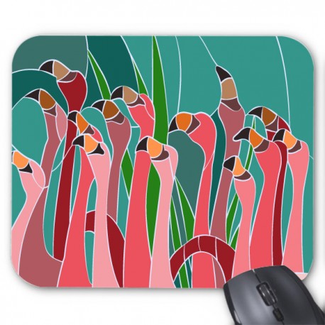 Tapis de souris flamant rose