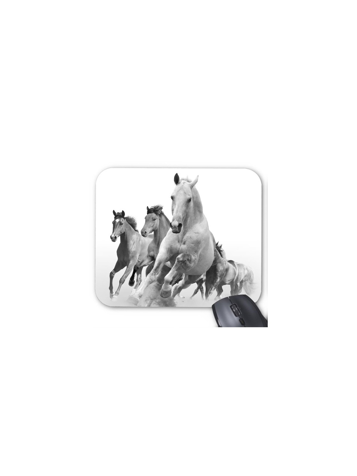 Tapis de souris chevaux blanc 