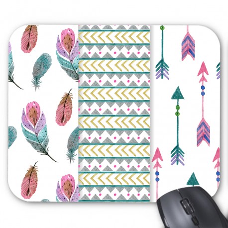 Tapis de souris fleche plume boheme