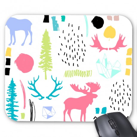 Tapis de souris cerf foret art