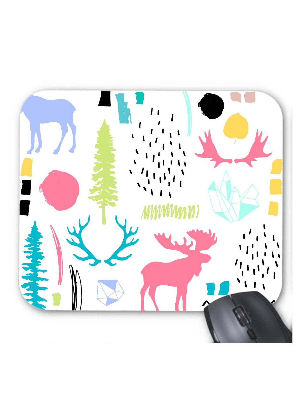 Tapis de souris cerf foret art