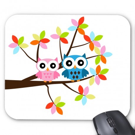 Tapis de souris arbre hibou 