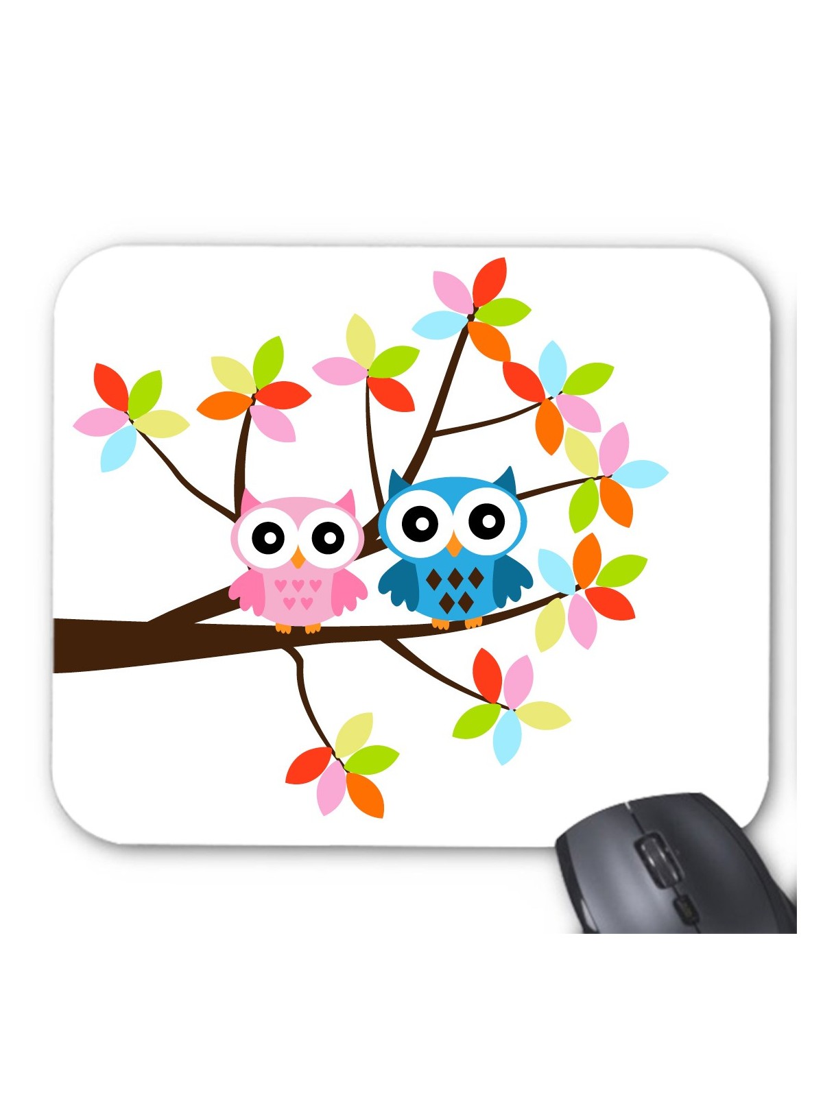 Tapis de souris arbre hibou 