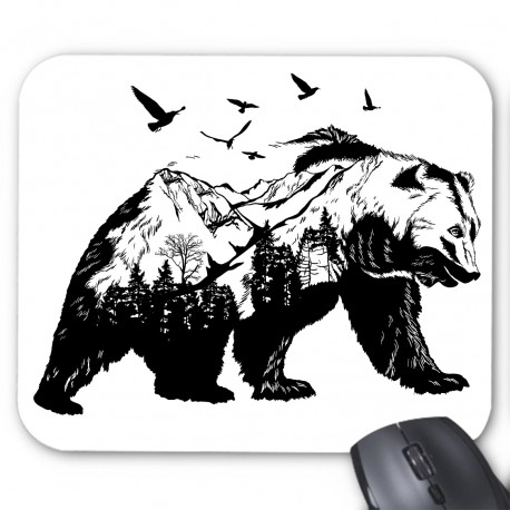 Tapis de souris illustration ours