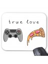 Tapis de souris le vrai amour game et pizza