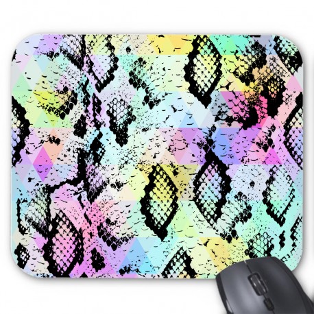 Tapis de souris serpent psychedelique