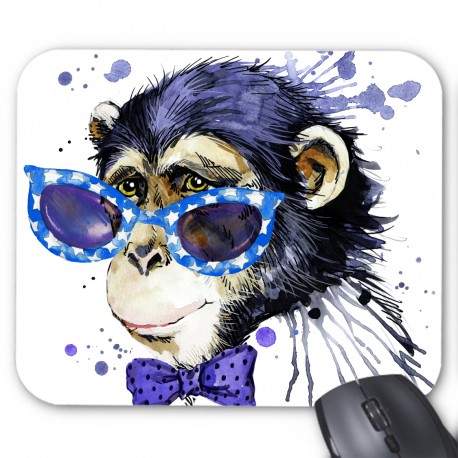 Tapis de souris singe lunette 