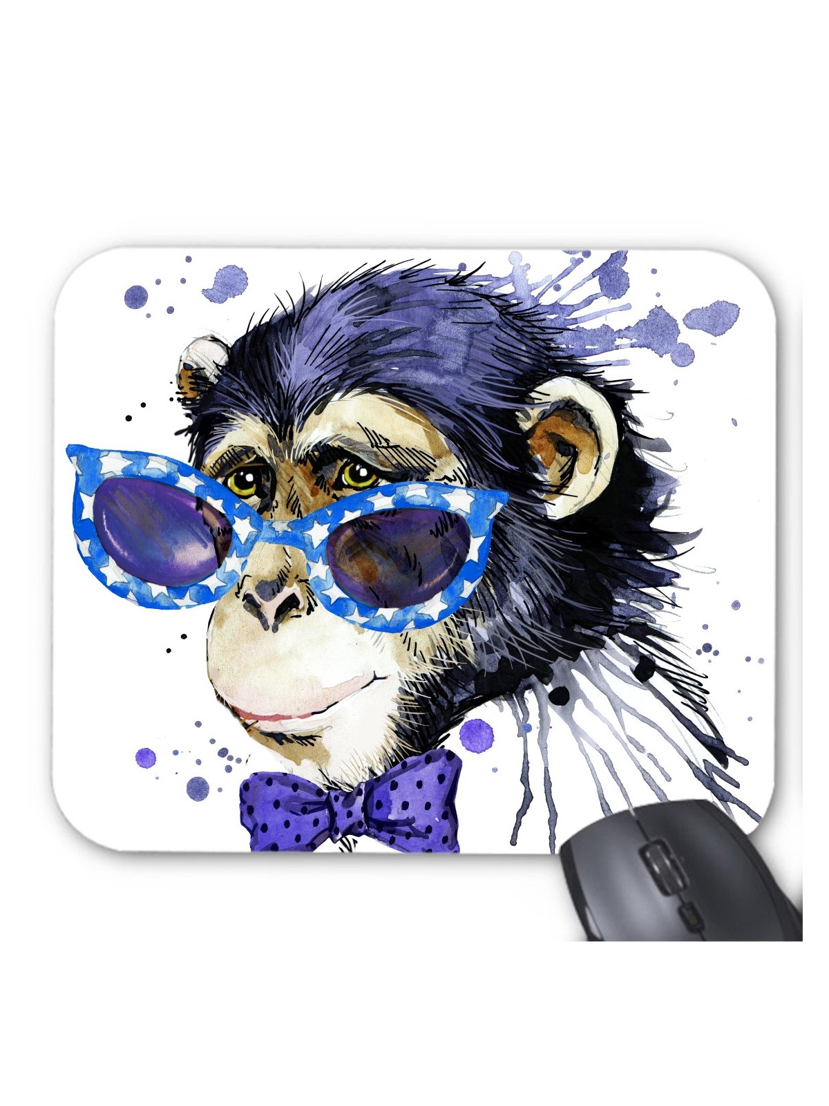 Tapis de souris singe lunette 