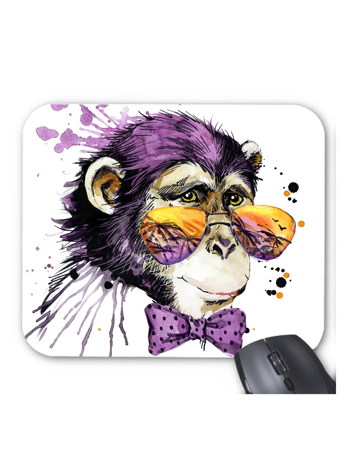 Tapis de souris singe lunette ref  3292