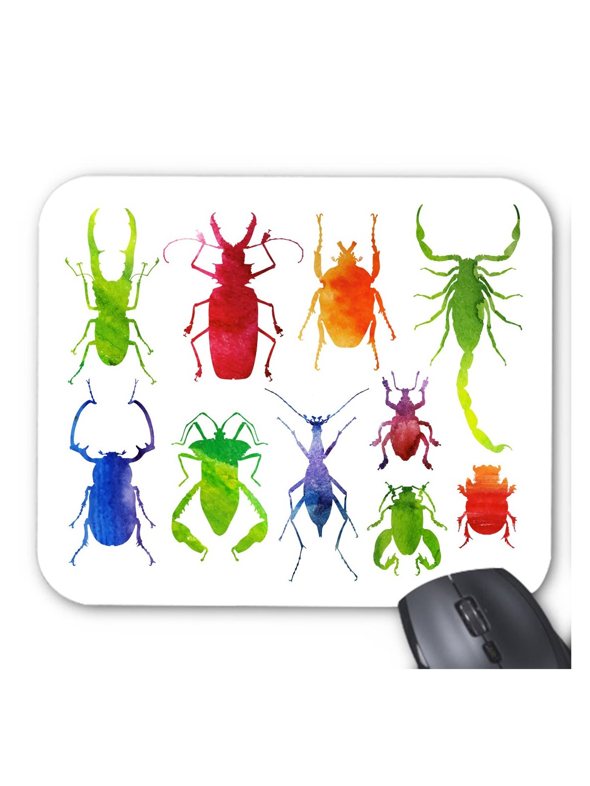 Tapis de souris insectes colorÃ©s