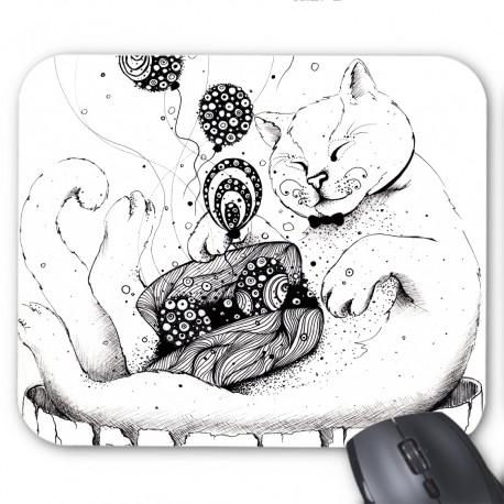 Tapis de souris illustration chat