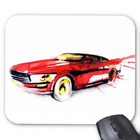 Tapis de souris voiture rouge