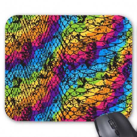 Tapis de souris texture serpent psychedelique 