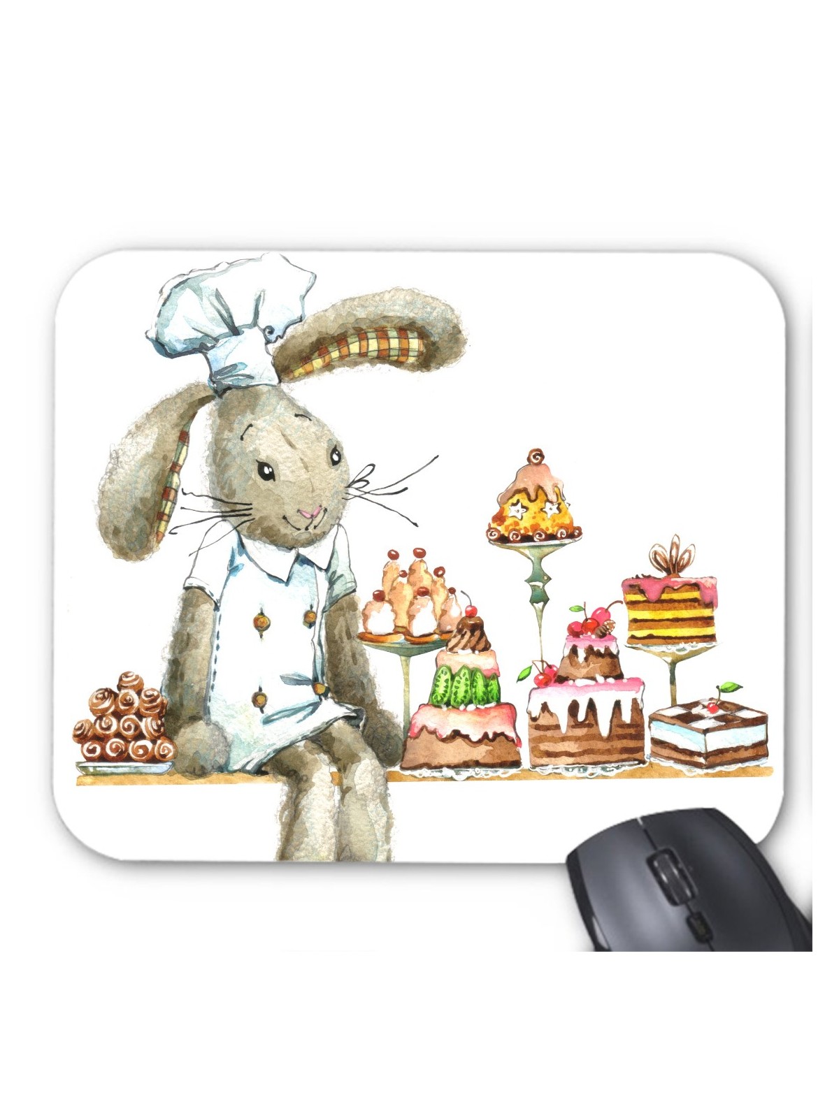 Tapis de souris lapin patissier