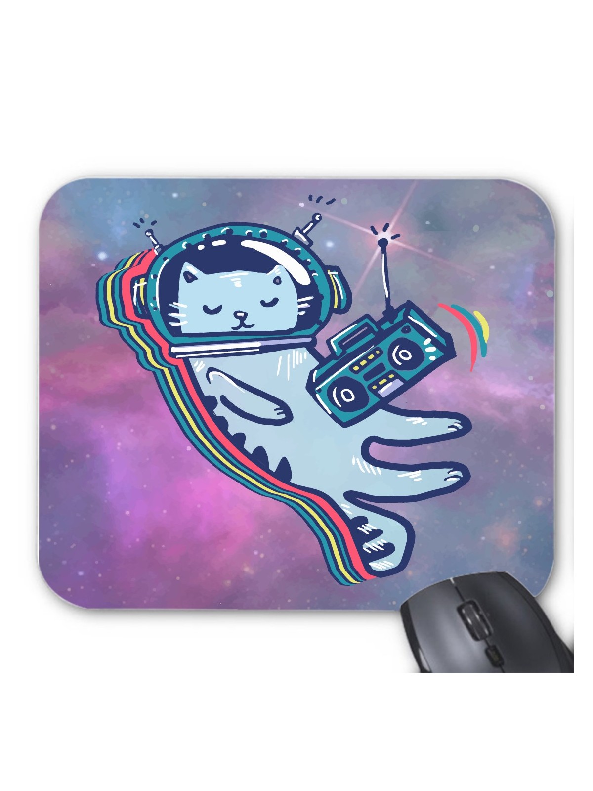 Tapis de souris chat astronaute