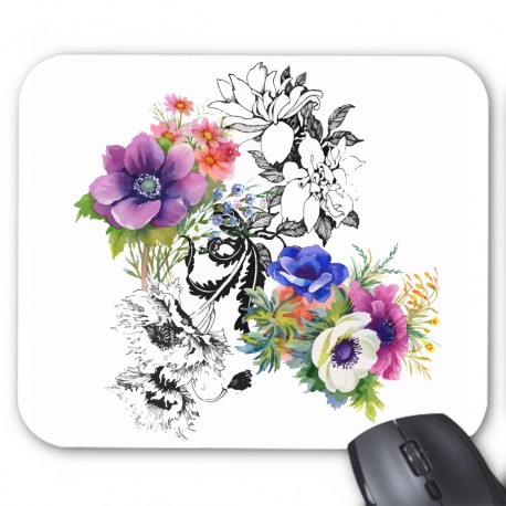 Tapis de souris fleur