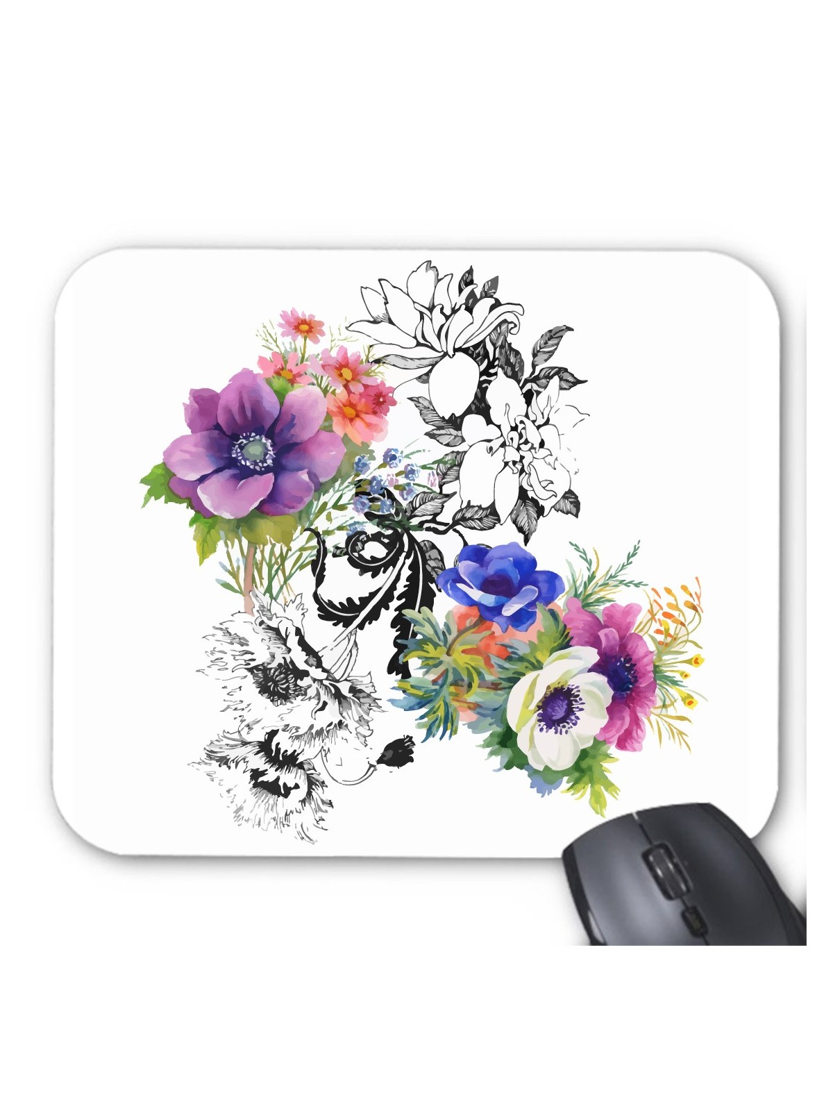 Tapis de souris fleur