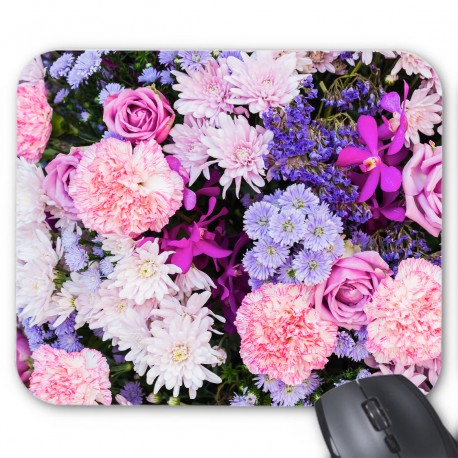 Tapis de souris fleur rose