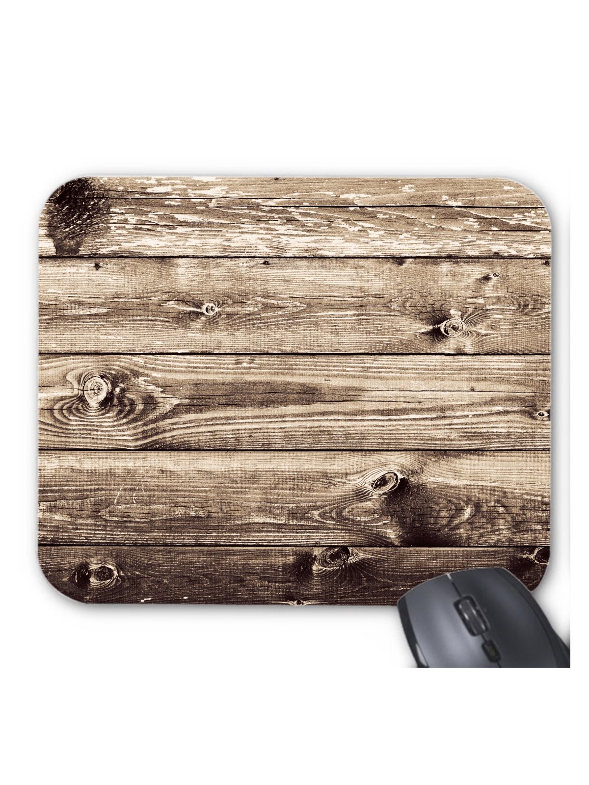 Tapis de souris effet planche de bois