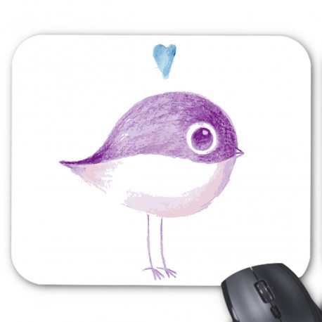 Tapis de souris illustration oiseau love