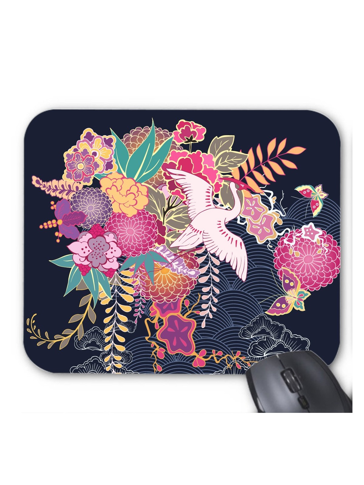 Tapis de souris motif japon oiseau 