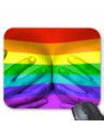 Tapis de souris femme arc en ciel 