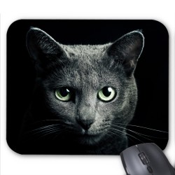 Tapis de souris chat gris