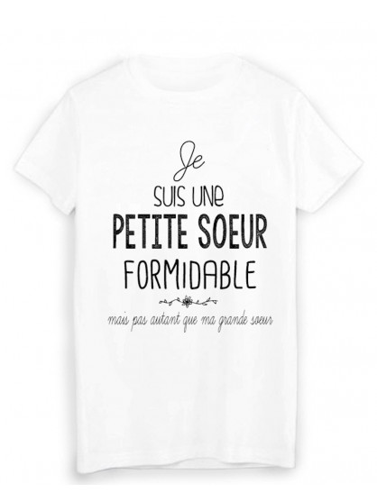 Sweat Shirt Citation Humour Je Suis Une Petite Soeur Formidable Ref 1955 Sportswear Bilkvarteret Femme
