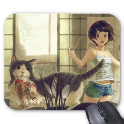 Tapis de souris manga chat ref  3423