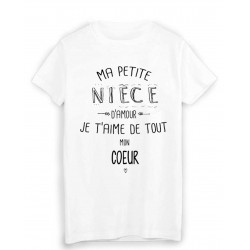 T-Shirt citation ma petite NIÃˆCE que j'aime de tout mon coeur