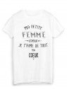 T-Shirt citation ma petite FEMME que j'aime de tout mon coeur