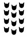 Stickers Autocollants enfant dÃ©co Planche A3 Chats rÃ©f 227